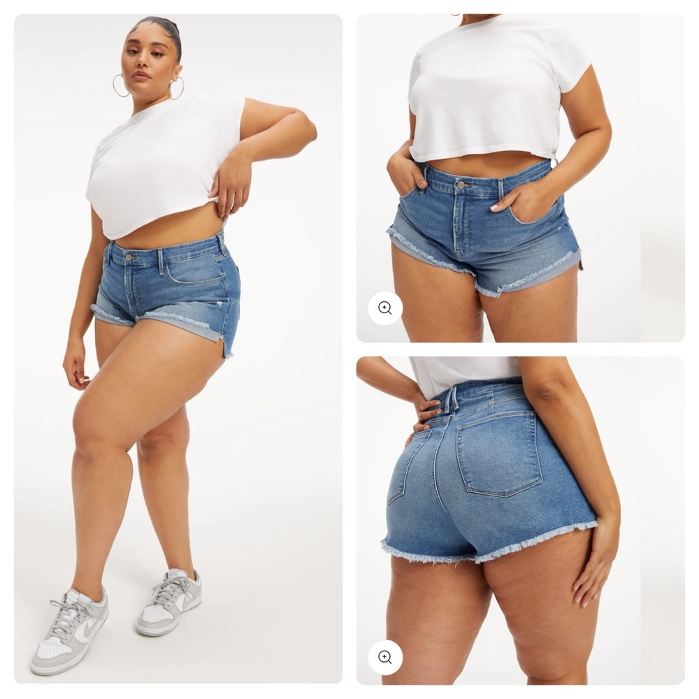 Good American Good Curve Denim Shorts